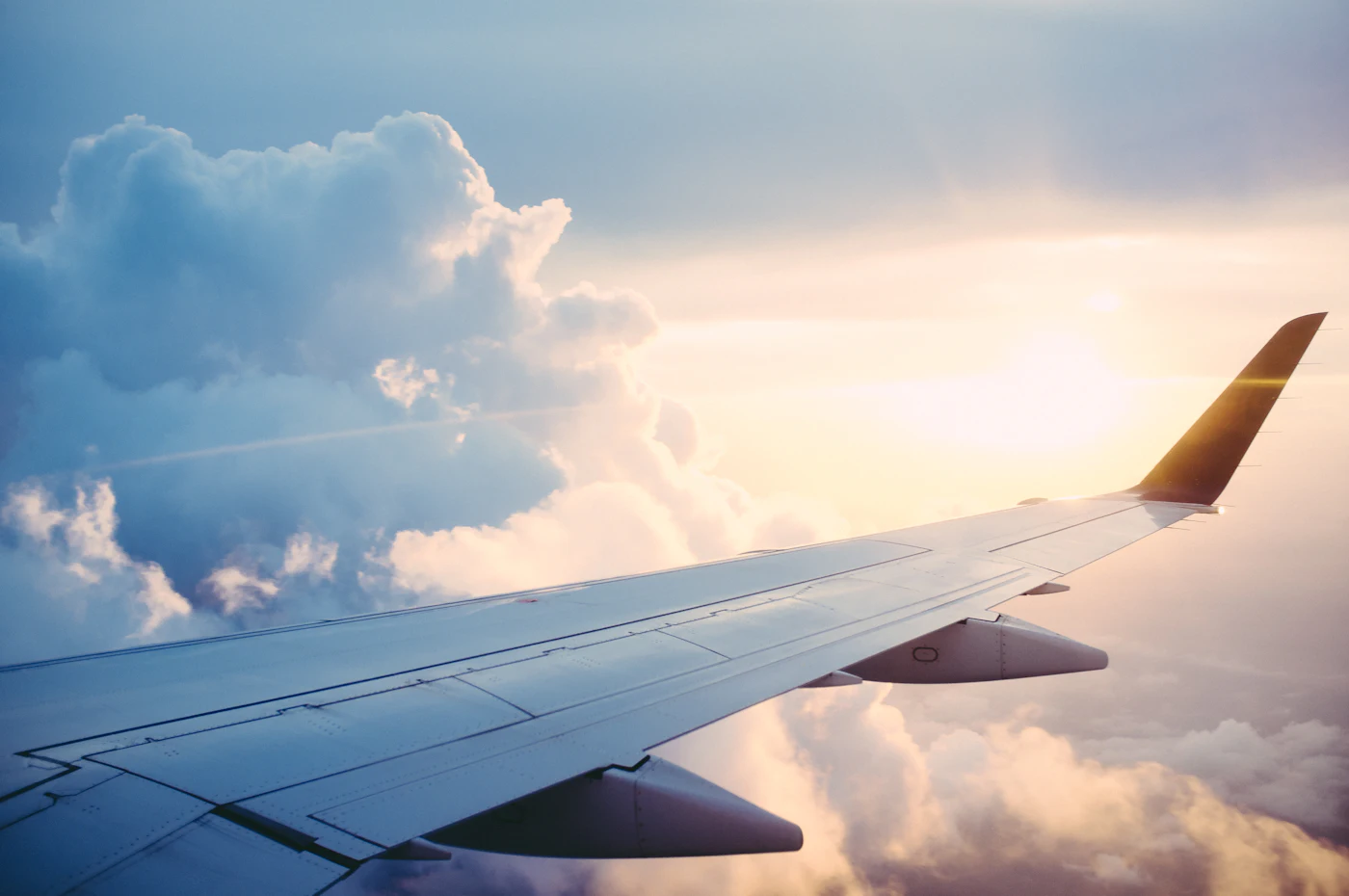 Detail of an aircraft in flight